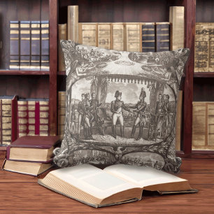 Napoleon Bonaparte and Tsar Alexander I Cushion