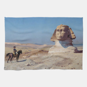 Napoleon Bonaparte Before the Sphinx (by Gérôme) Tea Towel