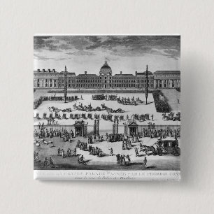 Napoleon Bonaparte First Consul, ReviewingTroops 15 Cm Square Badge