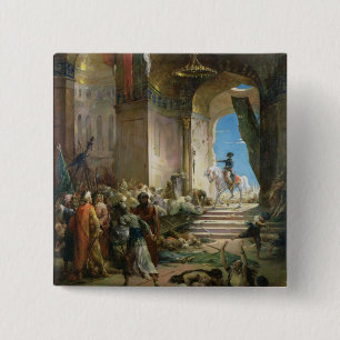 Napoleon Bonaparte  in the Grand Mosque at Cairo 15 Cm Square Badge