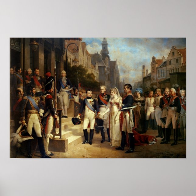 Napoleon Bonaparte Receiving Queen Louisa Poster (Front)