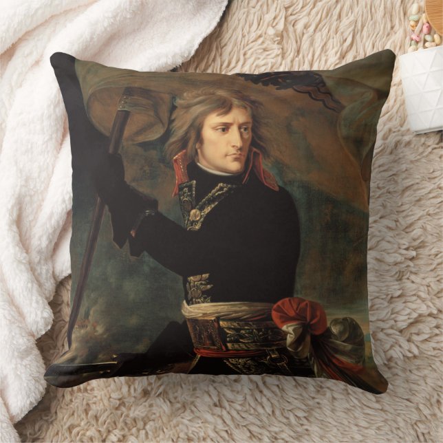 Napoleon Bonaparte's Rally at the Battle of Arcole Cushion (Blanket)