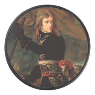Napoleon Bonaparte's Rally at the Battle of Arcole Hockey Puck