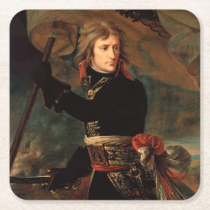 Napoleon Bonaparte's Rally at the Battle of Arcole Square Paper Coaster