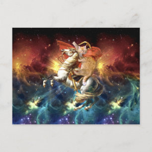 Napoleon Cat in Space                              Postcard