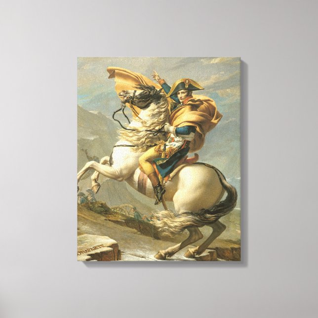 Napoleon  Crossing the Alps at the St Bernard Canvas Print (Front)
