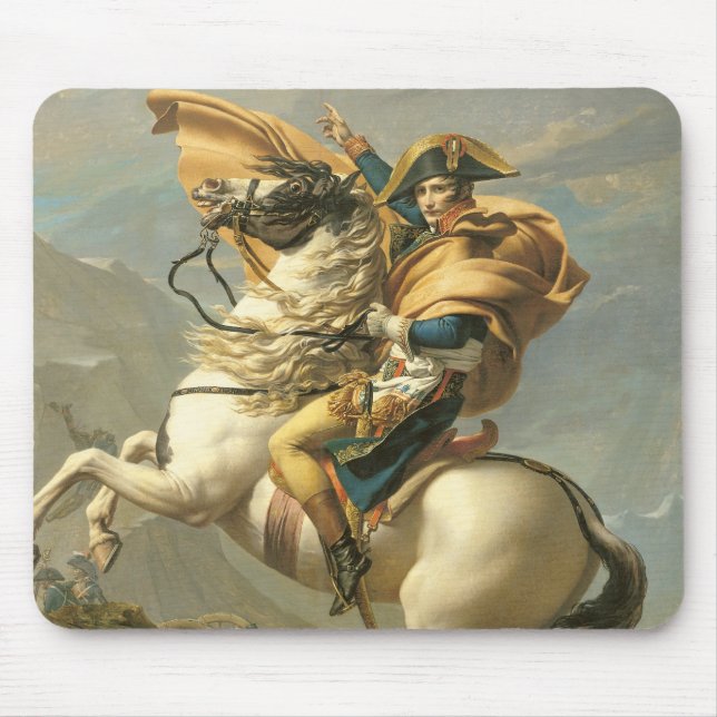 Napoleon  Crossing the Alps at the St Bernard Mouse Pad (Front)