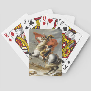 Napoleon Crossing the Alps by Jacques Louis David Playing Cards