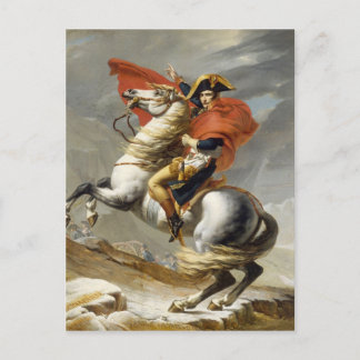 Napoleon Crossing the Alps by Jacques Louis David Postcard