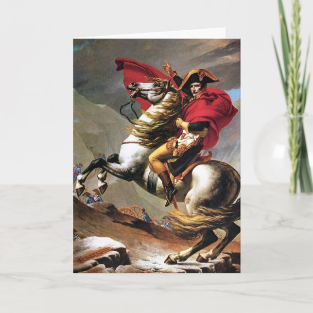 Napoleon Crossing the Alps Greeting Card (Front)