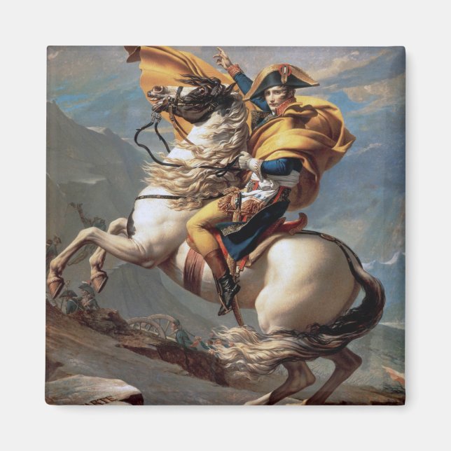 Napoleon Crossing the Alps, Jacques-Louis David Magnet (Front)