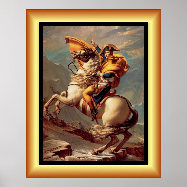 Napoleon Crossing The Alps ~Jacques-Louis David  ~ Poster (Front)