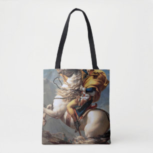 Napoleon Crossing the Alps, Jacques-Louis David Tote Bag