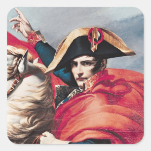 Napoleon  Crossing the Alps Square Sticker