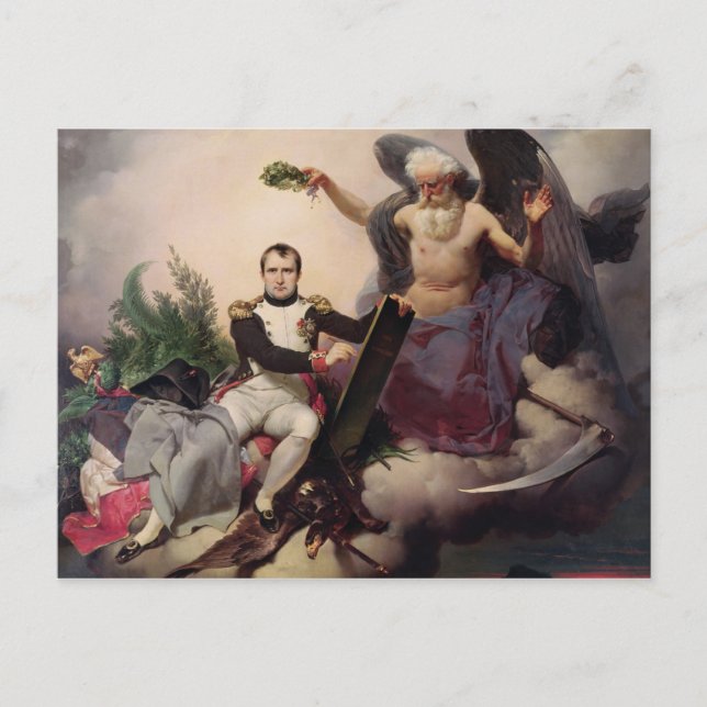 Napoleon  Crowned by Time, before 1833 Postcard (Front)