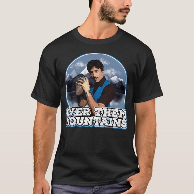 Napoleon Dynamite 	uncle Rico - Over Them Mountain T-Shirt (Front)