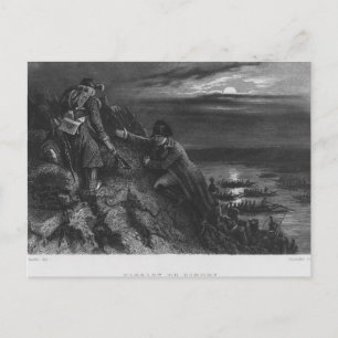 Napoleon I Bonaparte crossing the River Postcard