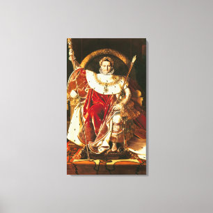 Napoleon I on the Imperial Throne, 1806 Canvas Print