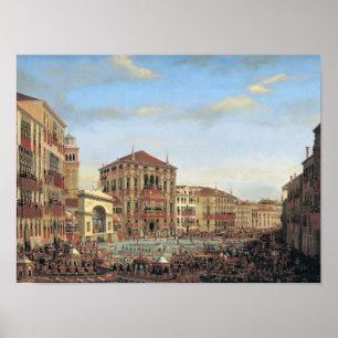 Napoleon I  Presiding over a Regatta in Venice Poster