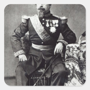 Napoleon III, 1860-70 Square Sticker