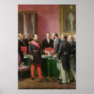 Napoleon III Hands Over The Decree Poster