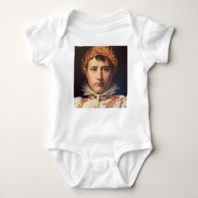 Napoleon Laurel-Wreath Crowned Hero  Baby Bodysuit (Front)