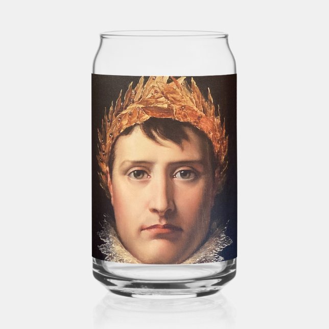 Napoleon Laurel-Wreath Crowned Hero Beer Can Can Glass (Front)