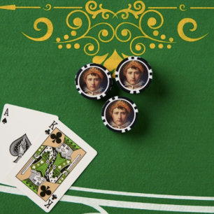 Napoleon Laurel-Wreath Crowned Hero Poker Chips