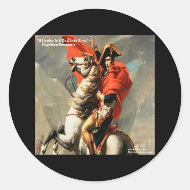 Napoleon & "Leader" Quote Classic Round Sticker (Front)