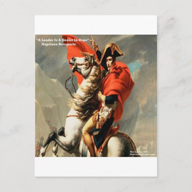 Napoleon & "Leader" Quote Postcard (Front)