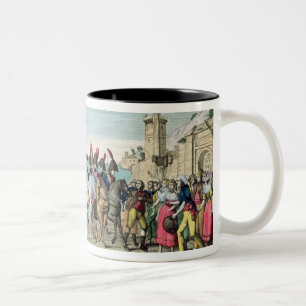 Napoleon Leaving for Golf Juan, 1st March 1815 Two-Tone Coffee Mug