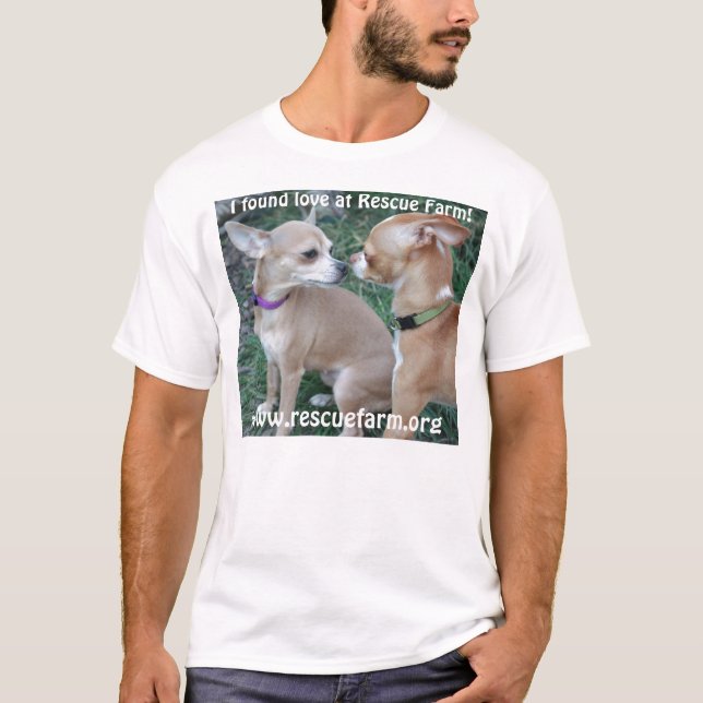 Napoleon & Lucia find love at Rescue Farm T-Shirt (Front)