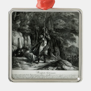 Napoleon on sentry duty metal tree decoration