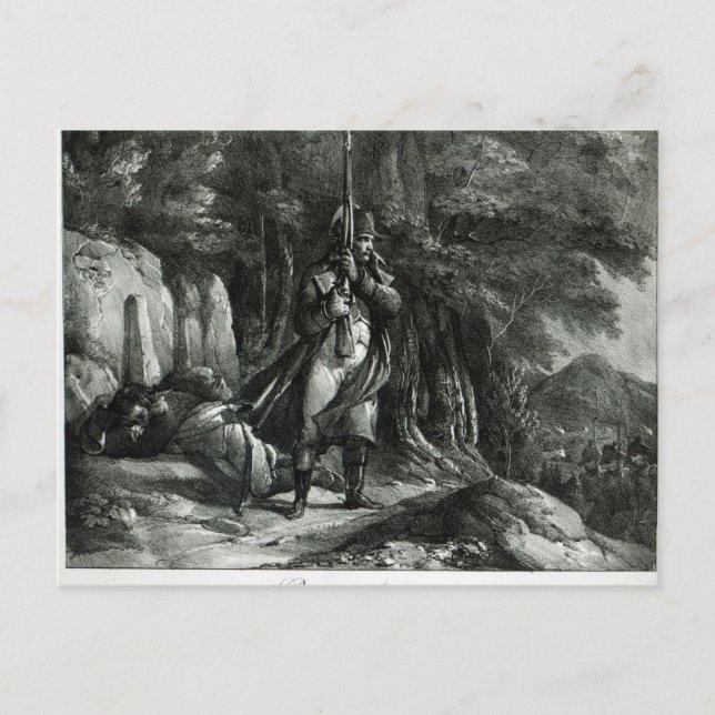 Napoleon on sentry duty postcard (Front)