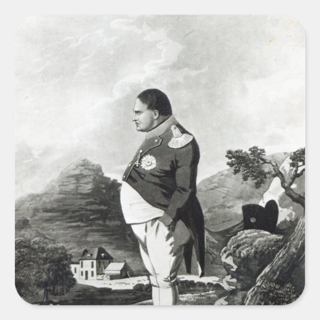Napoleon on the island of St. Helena, 1820 Square Sticker (Front)