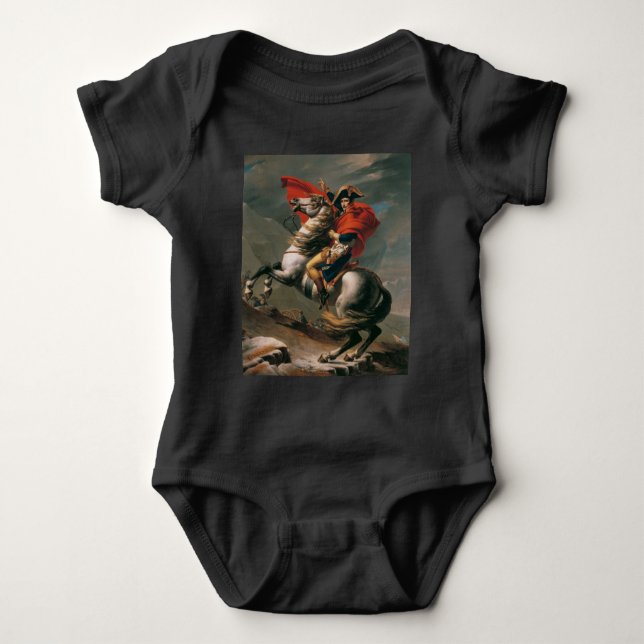 Napoleon with Horse, Battle of St. Bernard Pass Baby Bodysuit (Front)