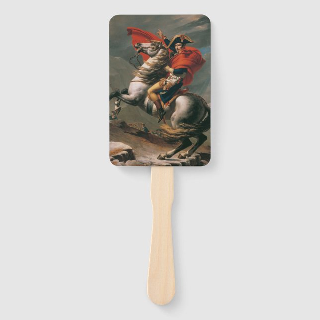 Napoleon with Horse, Battle of St. Bernard Pass Hand Fan (Front)