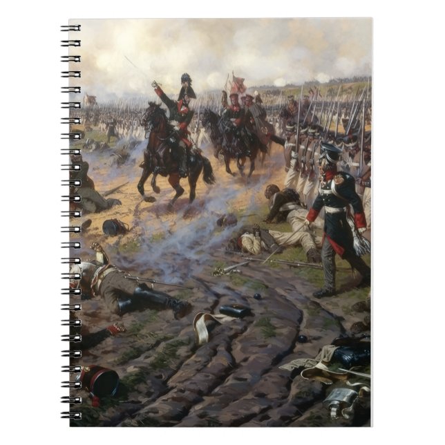 Napoleonic Wars Painting French troops advancing Notebook (Front)