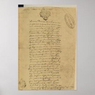Napoleon's Birth Certificate, 1769 Poster