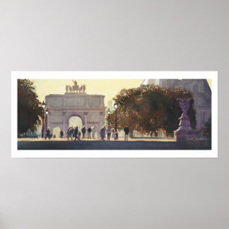 "Napoleon's Carousel" Paris Watercolor Poster