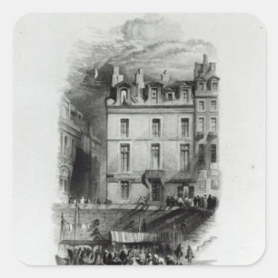 Napoleon's Lodgings on the Quai Conti, 1834-36 Square Sticker