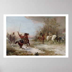 Napoleon's Peril at Brienne-le-Chateau, c.1891 (oi Poster