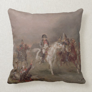 Napoleon's Retreat (oil on canvas) Cushion