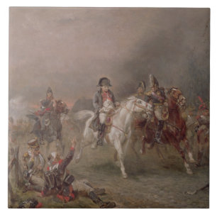 Napoleon's Retreat (oil on canvas) Tile