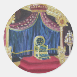 NAPOLEON'S THRONE ROOM: FONTAINEBLEAU CLASSIC ROUND STICKER