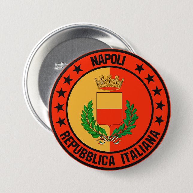 Napoli                                             7.5 cm round badge (Front & Back)