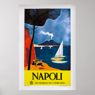 Napoli by Mario Puppo  Vintage Travel Poster 1