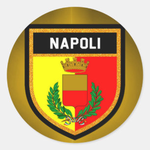 Napoli Flag Classic Round Sticker