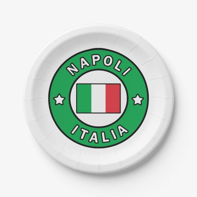 Napoli Italia Paper Plate (Front)