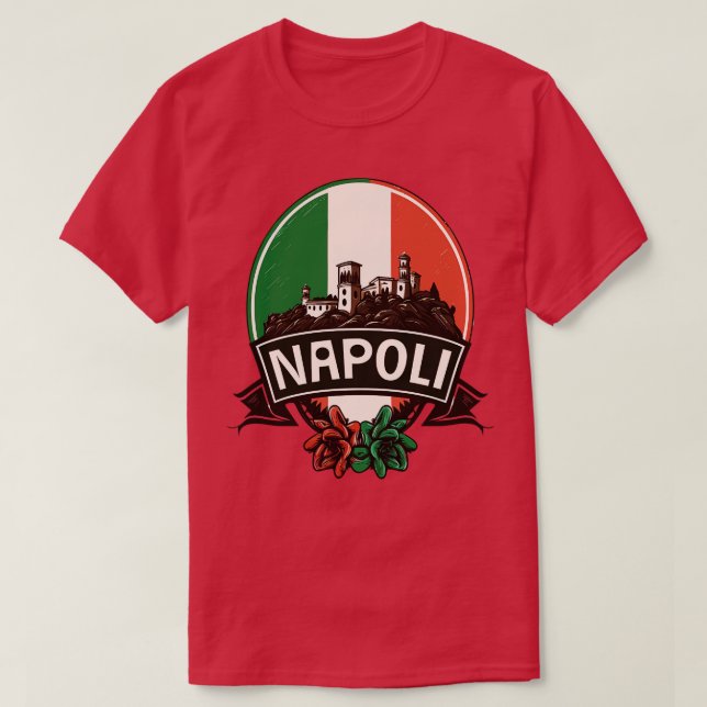 Napoli Italia Retro Italian Region Design 3 T-Shirt (Design Front)